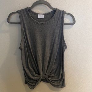 Gray Twist Crop Top